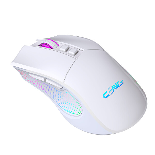 Claw’s Crossfire Air Pro 24.000 Dpi Pixart PMW3325 Sensör Makro Yazılımlı Chromatic RGB Kablosuz Beyaz Oyuncu Mouse