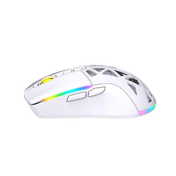 Claw’s Nexus Air Pro 24.000 Dpi Pixart PMW3311 Sensör Makro Yazılımlı - Değiştirilebilir Kapaklı RGB Beyaz Kablosuz Oyuncu Mouse