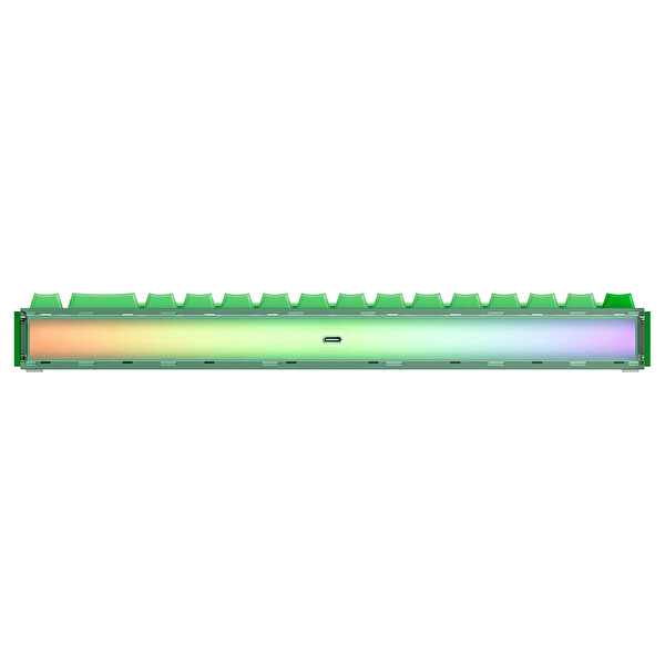 Akko RAY68 HE Sisli Yeşil Beyaz %65 AstroAim Manyetik Switch 8K Hz Hall Effect ARGB Kablosuz İngilizce Oyuncu Klavyesi