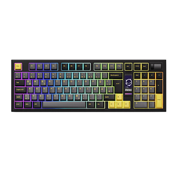 Akko 5098B Siyah-Altın V3 Piano Pro Anahtarlı Hotswap RGB Kablosuz İngilizce Mekanik Oyuncu Klavyesi