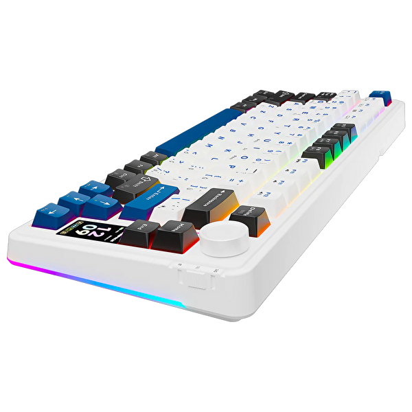 Rampage Quell Pro Hot Swap Gasket Yağlanmış Switch RGB Türkçe Ekranlı Kablosuz Mekanik Oyuncu Klavyesi