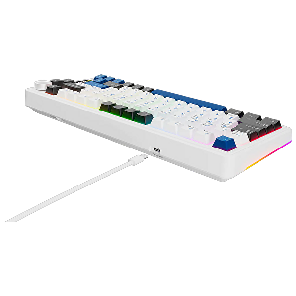 Rampage Quell Pro Hot Swap Gasket Yağlanmış Switch RGB Türkçe Ekranlı Kablosuz Mekanik Oyuncu Klavyesi