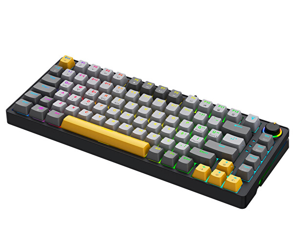 Bronzturq MK1114 RGB Kablosuz ÜÇ Modlu USB - 2.4 GHz - Bluetooth Mekanik Oyuncu Klavyesi
