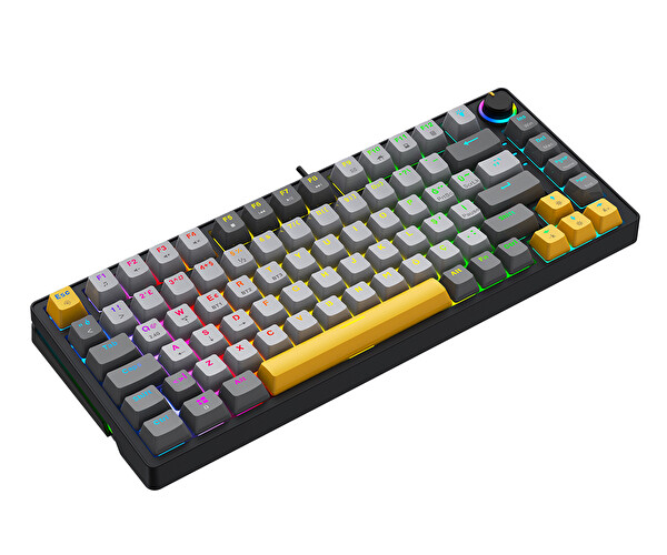 Bronzturq MK1114 RGB Kablosuz ÜÇ Modlu USB - 2.4 GHz - Bluetooth Mekanik Oyuncu Klavyesi