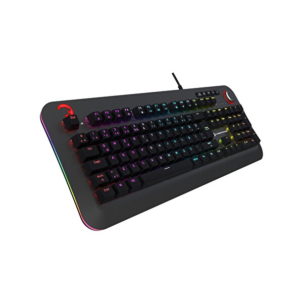Gamepower Starscream 60M Rgb Kırmızı Anahtar 60 Milyon Türkçe Q USB Suya Dayanıklı Optik Mekanik Oyuncu Klavyesi
