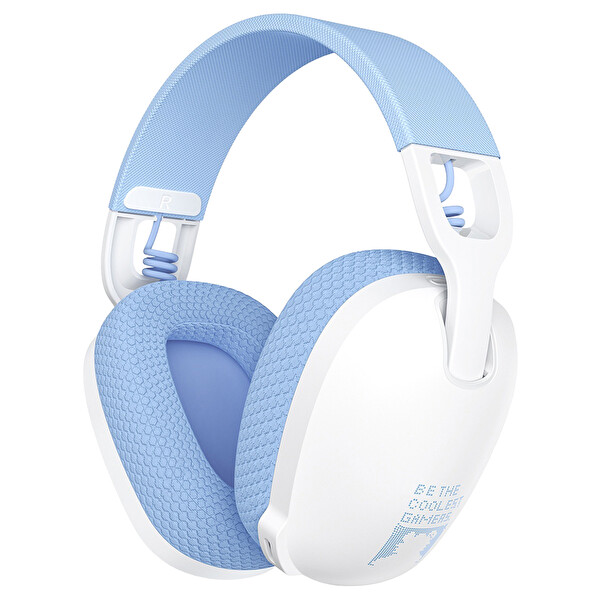 Onikuma B2 PS5 Uyumlu 3D Surround Kablosuz Oyuncu Kulaklığı Beyaz Mavi