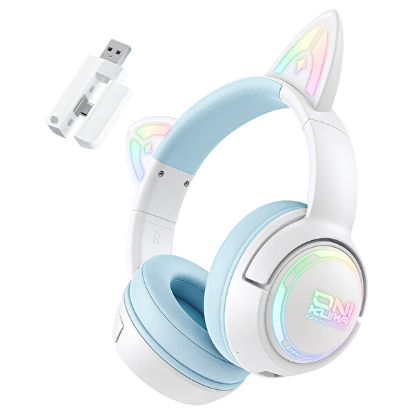 Onikuma GT838 RGB Kablosuz Oyuncu Kulaklığı Mavi