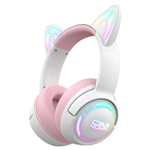 Onikuma GT838 RGB Kablosuz Oyuncu Kulaklığı Pembe