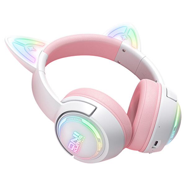 Onikuma GT838 RGB Kablosuz Oyuncu Kulaklığı Pembe