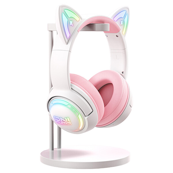 Onikuma GT838 RGB Kablosuz Oyuncu Kulaklığı Pembe