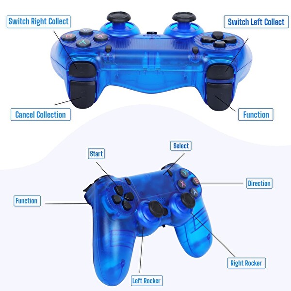 Hadron GS5 Mini Retro 64 GB Mavi Oyun Konsolu Stick HDMI Çift Gamepad