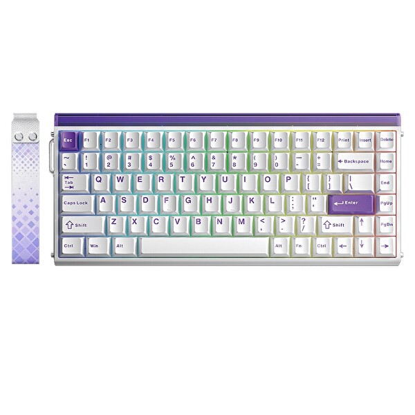 Aula Hero 84 He Manyetik Klavye Rapid Trigger Black King Switch 8000 Hz RGB Neon TKL Hot Swap Oyuncu Klavyesi Beyaz