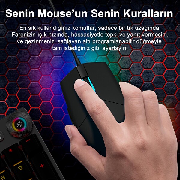 Philips SPK9304B/38 Kablolu Oyuncu Faresi Siyah