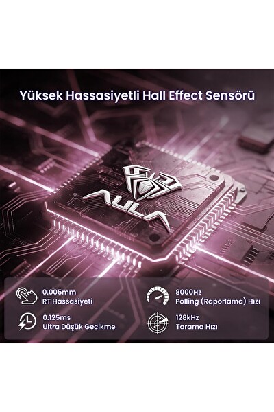 Aula Hero 99 Hall Effect Manyetik Klavye Rapid Trigger Wing Chun Switch 8000Hz RGB Hot Swap Oyuncu Klavyesi
