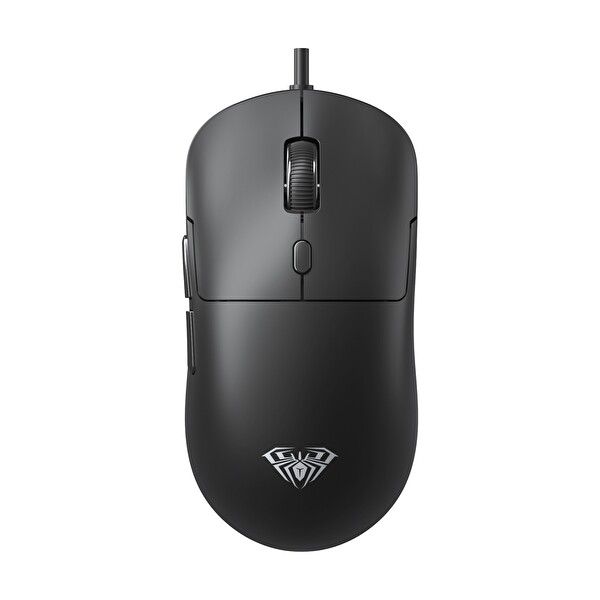 Aula S35 7200 DPI 6 Kademeli Optik Sensör 13 RGB Mod Makrolu Hafif Ergonomik Örgülü Kablo Siyah Oyuncu Mouse
