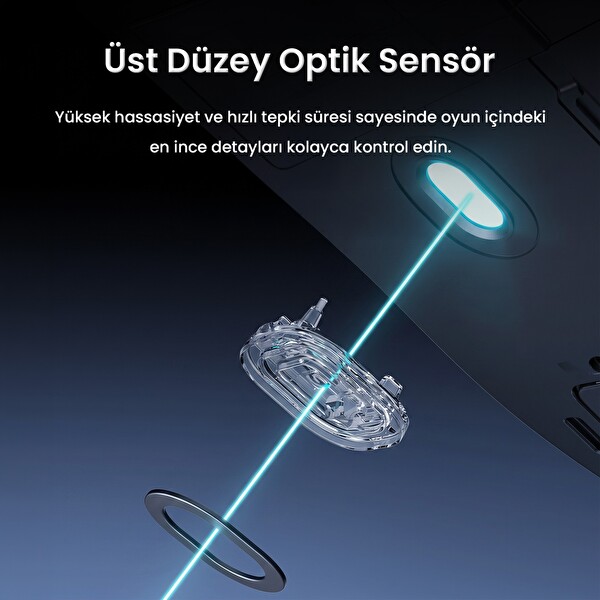 Aula S35 7200 DPI 6 Kademeli Optik Sensör 13 RGB Mod Makrolu Hafif Ergonomik Örgülü Kablo Siyah Oyuncu Mouse