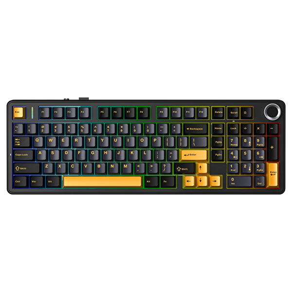 Aula F99 Pro 3 Modlu RGB Hot Swap Mekanik Star Vector Switch Siyah Kablosuz Oyuncu Klavyesi