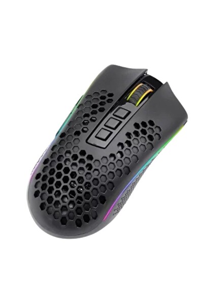 Redragon Storm Pro Kablosuz RGB PixArt PAW3335 16000 DPI Siyah Oyuncu Faresi M808-KS