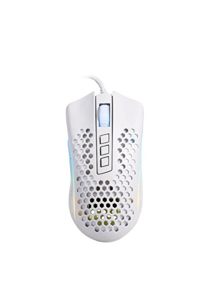 Redragon M808 Storm Ultralight 85G Hafif Petek Gövde 12400 DPI Kablolu Oyuncu Faresi Beyaz