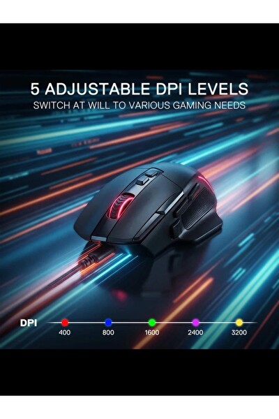 Redragon Viper M925 24000DPI PAW3311 1000Hz Anket Hızı Kablolu Oyuncu Mouse