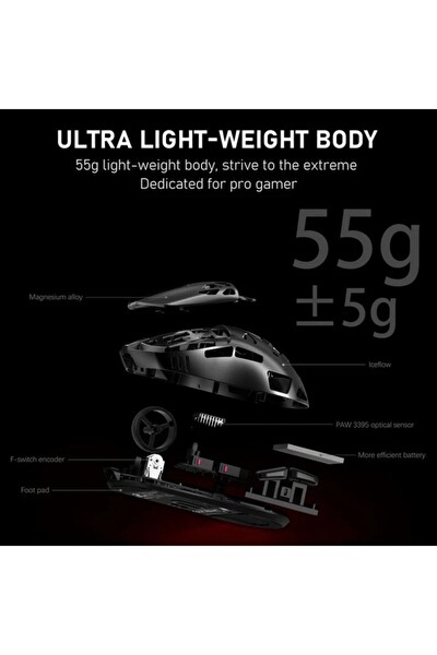 Redragon Prism M997 Pro 3 Mod Bağlantı Teknolojisi 26.000 Max DPI 8 Programlanabilir Düğme Oyuncu Mouse