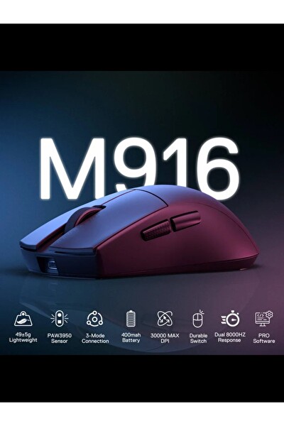 Redragon K1NG M916 Ult 3 Mod Bağlantı 30.000 Max DPI 8K Anket Oranı 5 Programlanabilir Düğme Oyuncu Mouse