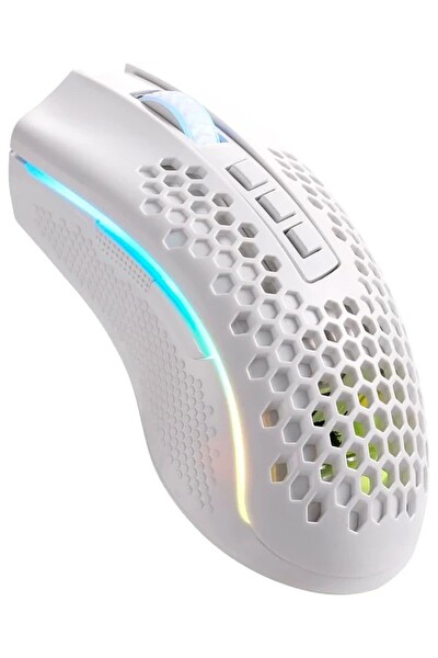 Redragon Mouse Gamer Storm Pro M808W-KS Kablosuz Petek Şekli 2.4 GHz USB Dongle/USB Beyaz Oyuncu Mouse
