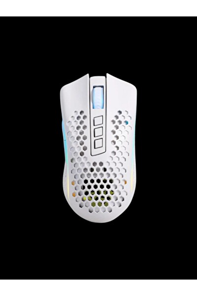 Redragon Mouse Gamer Storm Pro M808W-KS Kablosuz Petek Şekli 2.4 GHz USB Dongle/USB Beyaz Oyuncu Mouse