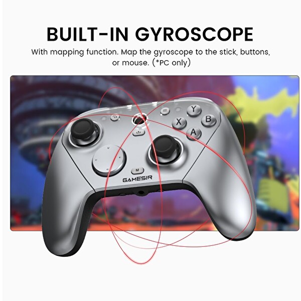 GameSir G7 Pro 3 Mod TMR Analog Çubuklu Kablolu Oyun Kumandası Gümüş
