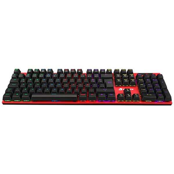 GameBooster GB-G44 Radiance Rainbow Aydınlatmalı 105 Tuş Mekanik Kırmızı Kablolu Oyuncu Klavyesi
