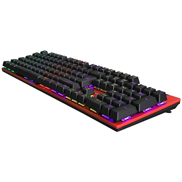 GameBooster GB-G44 Radiance Rainbow Aydınlatmalı 105 Tuş Mekanik Kırmızı Kablolu Oyuncu Klavyesi
