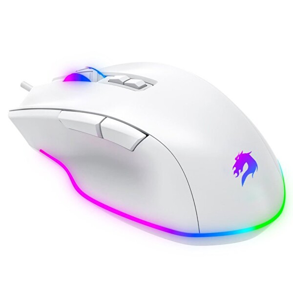 GameBooster M16 MYTH RGB Aydınlatmalı Beyaz Kablolu Oyuncu Mouse