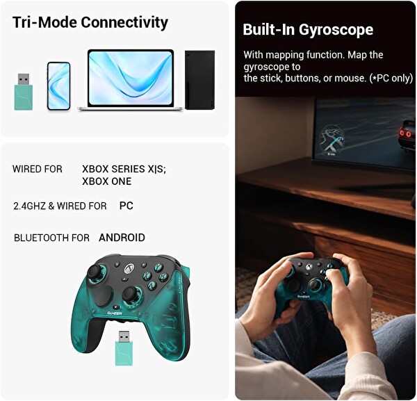 GameSir G7 Pro Aimlabs 3 Mod Kablolu TMR Stick Hall Effect Oyun Kolu