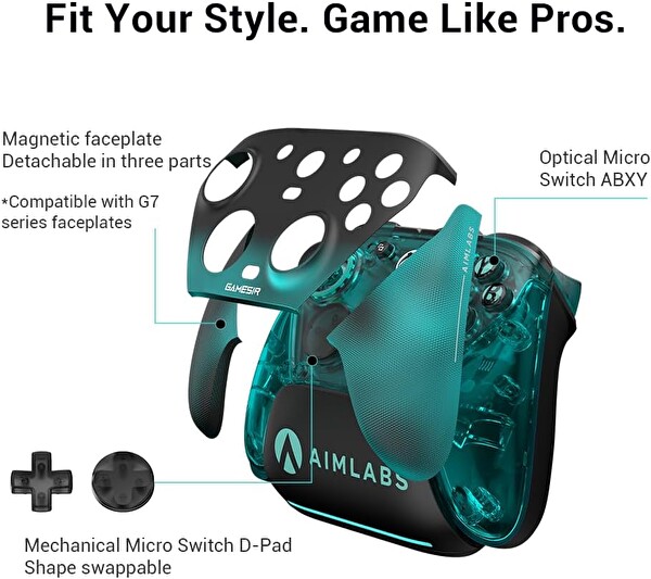 GameSir G7 Pro Aimlabs 3 Mod Kablolu TMR Stick Hall Effect Oyun Kolu