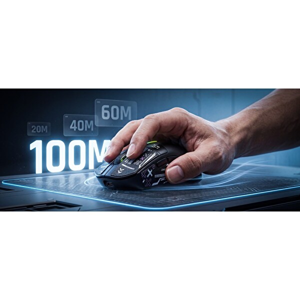 GameBooster Sway Rgb 24000DPI OLED Triple Mode Oyuncu Mouse Siyah