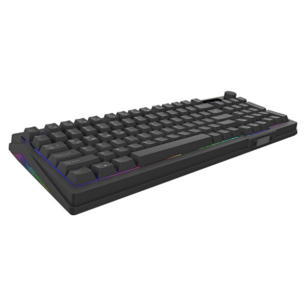 Aqirys Atria Siyah Kablosuz %95 RGB Hotswap Aqirys White Doğrusal Switch İngilizce Mekanik Oyuncu Klavyesi