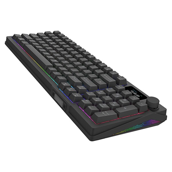 Aqirys Atria Siyah Kablosuz %95 RGB Hotswap Aqirys White Doğrusal Switch İngilizce Mekanik Oyuncu Klavyesi