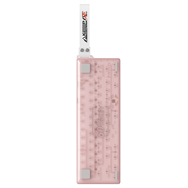 Dareu Cool 60 Şeffaf %60 ICE Blade Manyetik Switch 8KHz Hall Effect Hotswap RGB İngilizce Oyuncu Klavyesi Pembe