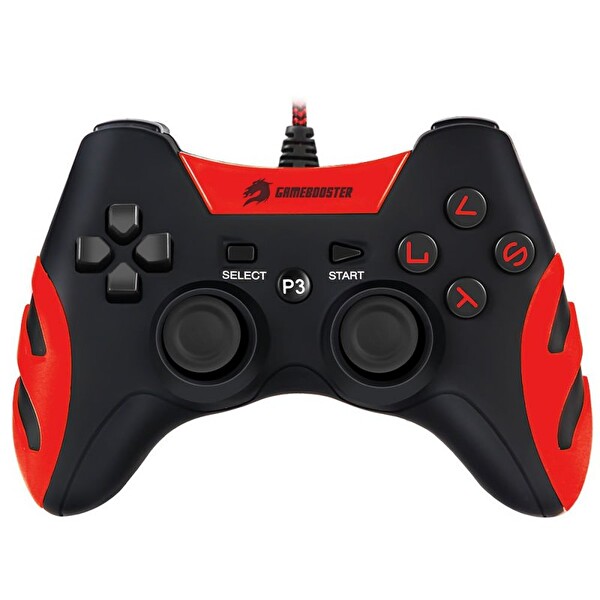 GameBooster GB-J54R PS3 - PC Uyumlu Kablolu Oyun Kolu Kırmızı
