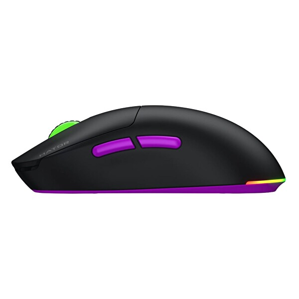 Hator HTM770 Quasar 3 ULTRA Black 8K Hz PixArt PAW 3950 Sensör RGB Kablosuz Simetrik Oyuncu Mouse