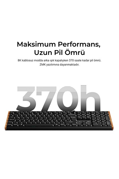 Keychron K5 Ultra 8K Süt POM Kırmızı Anahtarlı 2.4 GHz Kablosuz Özel Mekanik Oyuncu Klavyesi