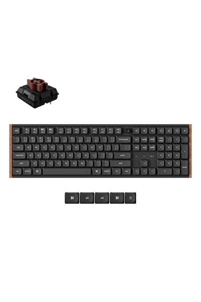 Keychron K5 Ultra 8K Süt POM Kahverengi Anahtarlı 2.4 GHz Kablosuz Özel Mekanik Oyuncu Klavyesi
