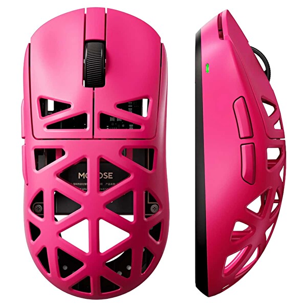 Mchose A7X MC-A7X-3 Ultra Magnesium Alloy Rose Red 8K Hz PAW3950 TI Sensör Kablosuz Oyuncu Mouse