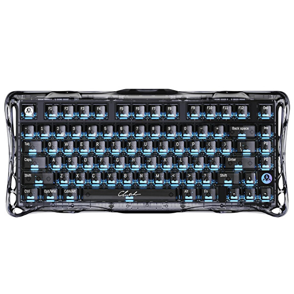 GravaStar Mercury V75 Lite Manyetik Switch Kablolu İngilizce Q Onyx Crystal Oyuncu Klavyesi