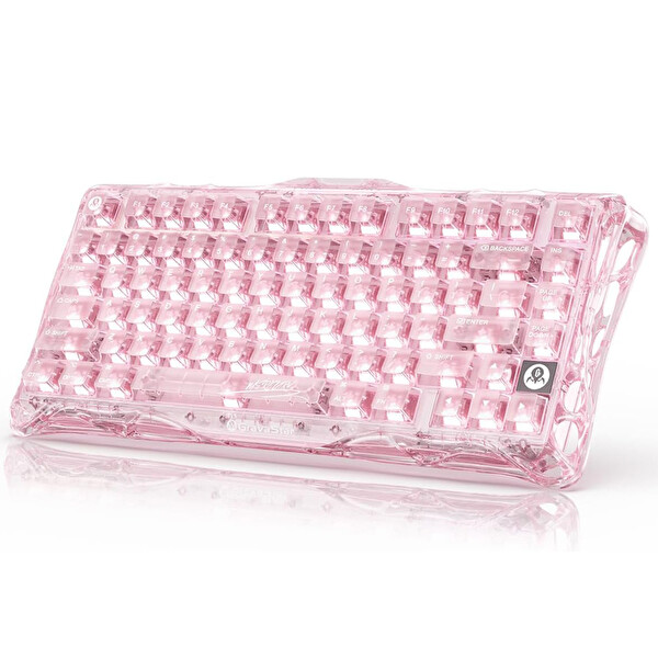 GravaStar Mercury K1 Lite RGB Işıklı İngilizce Q Crystal Rose Kablosuz Mekanik Oyuncu Klavyesi