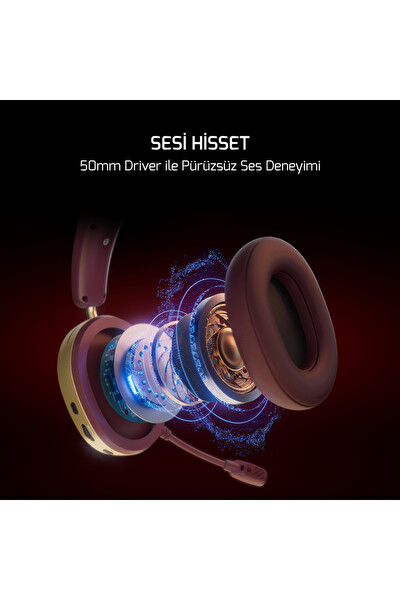 Gamepower Ultima Wireless 360 Derece Surround Hi-Fi Beyaz Oyuncu Kulaklığı