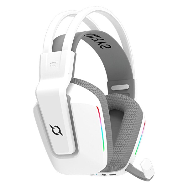 Aqirys Alya V2.0 White Wireless RGB 3D Stereo Kablosuz Oyuncu Kulaklığı Beyaz