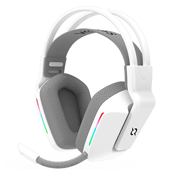 Aqirys Alya V2.0 White Wireless RGB 3D Stereo Kablosuz Oyuncu Kulaklığı Beyaz