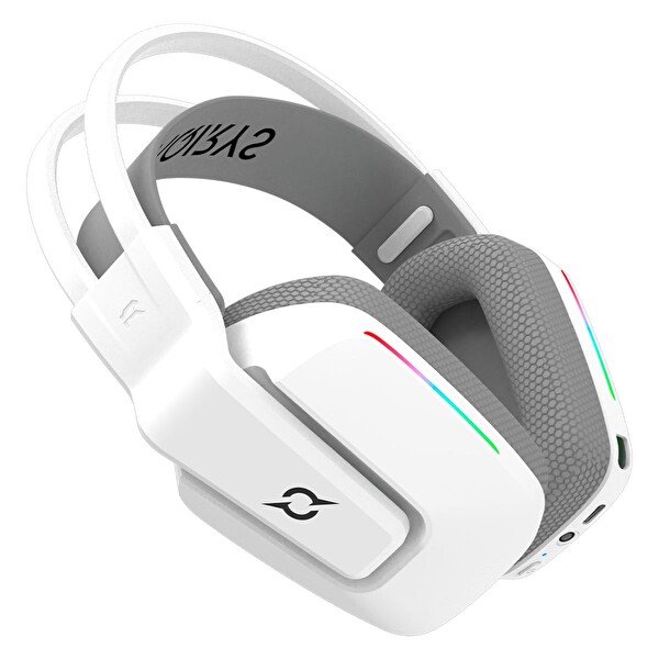 Aqirys Alya V2.0 White Wireless RGB 3D Stereo Kablosuz Oyuncu Kulaklığı Beyaz