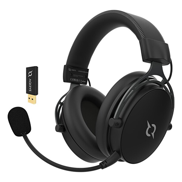 Aqirys Andromeda PRO Wireless 3D Stereo Kablosuz Oyuncu Kulaklığı Siyah
